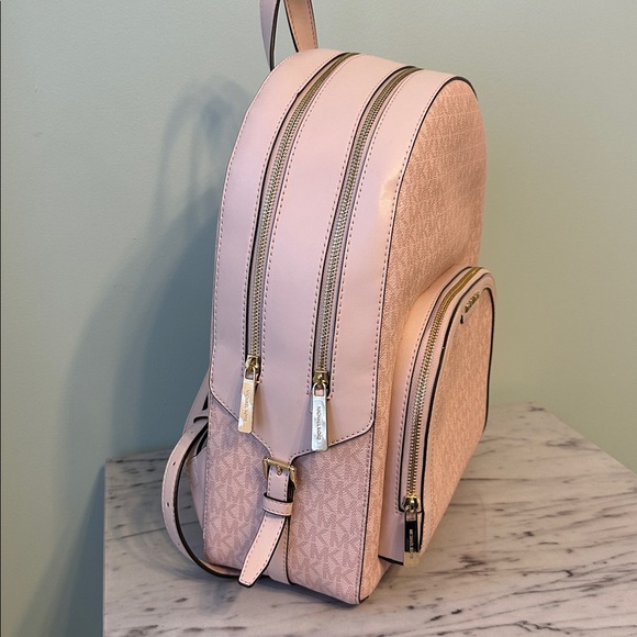 Michael Kors Jaycee Large Blush Logo Backpack Denim Transfer - Picture 6 of 16